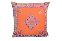 Load image into Gallery viewer, Embroidered Recycled Vintage Pillow Case