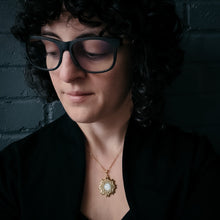 Load image into Gallery viewer, Lunar Witch Necklace - Rainbow Moonstone Pendant