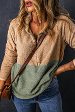 Load image into Gallery viewer, Melissa Two Tones Color Block Half Zip Fleece Sweatshirt