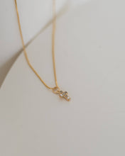 Load image into Gallery viewer, Gold Filled CZ Mini Cross Necklace