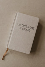Load image into Gallery viewer, Tan One Line A Day Fabric Journal - Stationery Gifts
