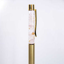 Load image into Gallery viewer, Gemstone Pen w/ 23K Pure Gold Flakes