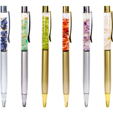 Load image into Gallery viewer, Gemstone Pen w/ 23K Pure Gold Flakes