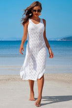 Load image into Gallery viewer, Side Split Crochet Coverup Long Beach Dress