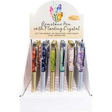 Load image into Gallery viewer, Gemstone Pen w/ 23K Pure Gold Flakes