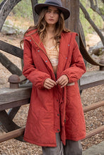 Load image into Gallery viewer, Long Padded Jacket with Hoodie