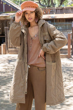Load image into Gallery viewer, Long Padded Jacket with Hoodie