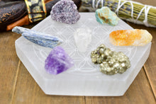 Load image into Gallery viewer, Flower of Life Laser Engraved Selenite Plates