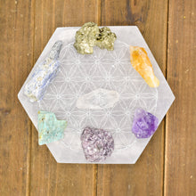 Load image into Gallery viewer, Flower of Life Laser Engraved Selenite Plates
