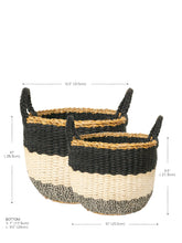 Load image into Gallery viewer, Ula Stripe Basket - Black