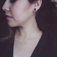 Load image into Gallery viewer, Raw Amethyst Earrings, Raw Stud Earrings