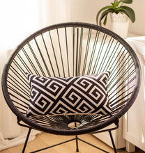 Load image into Gallery viewer, Greek Key Black&White Decorative Lumbar Throw Pillow Cover