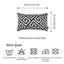 Load image into Gallery viewer, Greek Key Black&White Decorative Lumbar Throw Pillow Cover