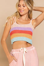 Load image into Gallery viewer, Tie-shoulder Sweater Crop Tank Top
