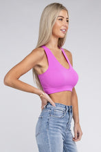 Load image into Gallery viewer, Ribbed Cropped Racerback Tank Top
