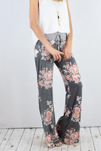 Load image into Gallery viewer, Drawstring Floral Wide Leg Pants
