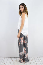 Load image into Gallery viewer, Drawstring Floral Wide Leg Pants
