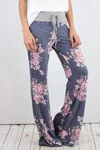 Load image into Gallery viewer, Drawstring Floral Wide Leg Pants
