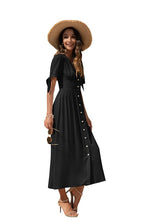 Load image into Gallery viewer, Maxi Dress with buttons on the front
