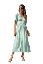 Load image into Gallery viewer, Maxi Dress with buttons on the front
