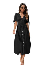 Load image into Gallery viewer, Maxi Dress with buttons on the front
