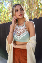 Load image into Gallery viewer, Crochet Lace High Neck Bralette
