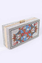 Load image into Gallery viewer, QUEEN Poker Rhinestone Box Clutch
