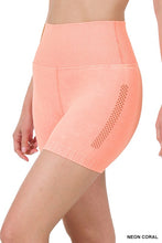 Load image into Gallery viewer, Stone Washed Seamless High Waisted Shorts
