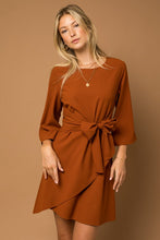 Load image into Gallery viewer, KIMONO SLEEVE TIE WRAP DRESS
