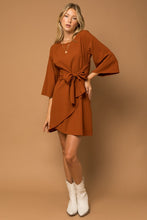 Load image into Gallery viewer, KIMONO SLEEVE TIE WRAP DRESS
