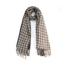 Load image into Gallery viewer, HOUNDSTOOTH TWO TONED FASHION SCARF
