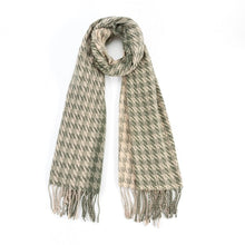 Load image into Gallery viewer, HOUNDSTOOTH TWO TONED FASHION SCARF
