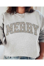 Load image into Gallery viewer, Leopard Merry Christmas Graphic Sweatshirt
