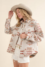 Load image into Gallery viewer, Blue B Exclusive Jacquard Aztec Shirt Jacket
