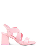 Load image into Gallery viewer, Elastic Straps Block Heel Sandals
