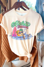 Load image into Gallery viewer, ALOHA SUMMER GRAPHIC T-SHIRT

