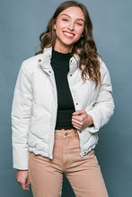 Load image into Gallery viewer, Corduroy Puffer Jacket with Toggle Detail
