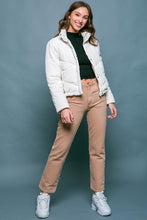 Load image into Gallery viewer, Corduroy Puffer Jacket with Toggle Detail
