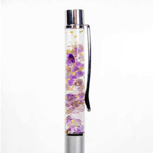 Load image into Gallery viewer, Gemstone Pen w/ 23K Pure Gold Flakes
