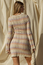 Load image into Gallery viewer, Round Neck Bell Sleeve Sweater Dress
