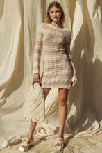 Load image into Gallery viewer, Round Neck Bell Sleeve Sweater Dress
