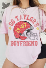 Load image into Gallery viewer, GO TAYLORS BOYFRIEND FOOTBALL GRAPHIC TEE
