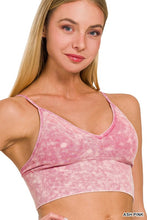 Load image into Gallery viewer, Washed Ribbed Bra Padded Tank Top
