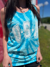 Load image into Gallery viewer, Tie Dye USA Tank Top
