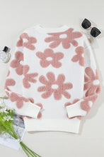 Load image into Gallery viewer, Women Flower Drop Shoulder Loose Sweater
