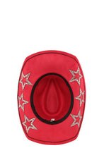 Load image into Gallery viewer, Fedora Hat with Six Rhinestone Stars Accent
