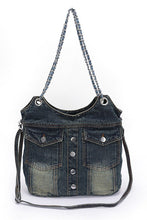 Load image into Gallery viewer, Vintage Denim Iconic Tote Bag
