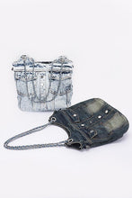 Load image into Gallery viewer, Vintage Denim Iconic Tote Bag
