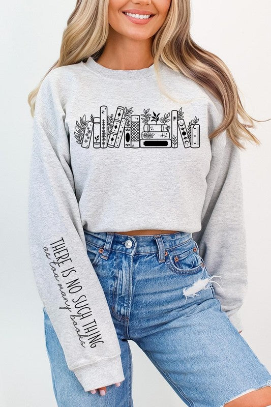 Celestial Floral Books Graphic Sweatshirts