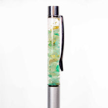 Load image into Gallery viewer, Gemstone Pen w/ 23K Pure Gold Flakes
